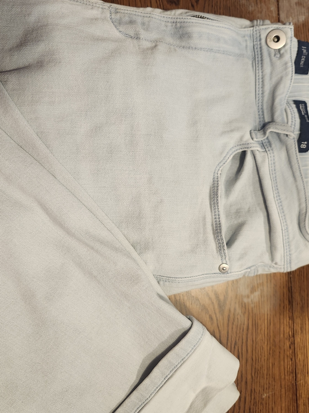 Jjill DENIM HIGH RISED CROPPED Light Blue Casual Pants